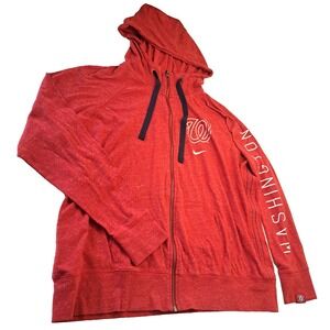 Nike Washington Nationals Full Zip Hoodie Women's XXL Lightweight Pocket MLB Fan